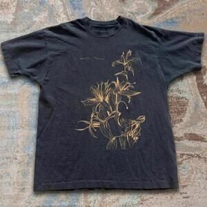 Black & Gold Floral Graphic Tee